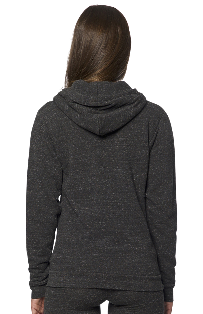 Royal Apparel 37050 Unisex eco Triblend Fleece Full Zip Hoodie - Eco Tri Charcoal