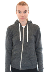 Royal Apparel 37050 Unisex eco Triblend Fleece Full Zip Hoodie - Eco Tri Charcoal