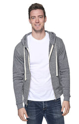 Royal Apparel 37050 Unisex eco Triblend Fleece Full Zip Hoodie - Eco Tri Grey