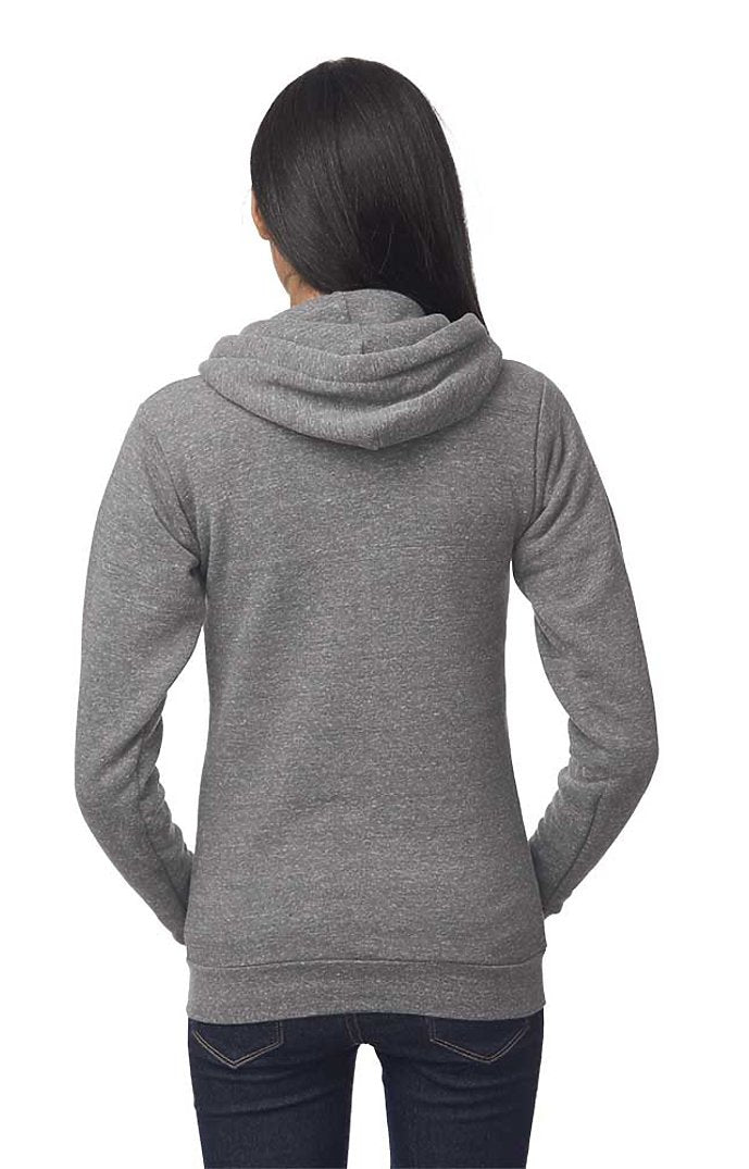 Royal Apparel 37050 Unisex eco Triblend Fleece Full Zip Hoodie - Eco Tri Grey
