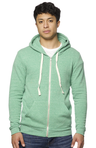 Royal Apparel 37050 Unisex eco Triblend Fleece Full Zip Hoodie - Eco Tri Kelly