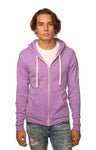 Royal Apparel 37050 Unisex eco Triblend Fleece Full Zip Hoodie - Eco Tri Purple