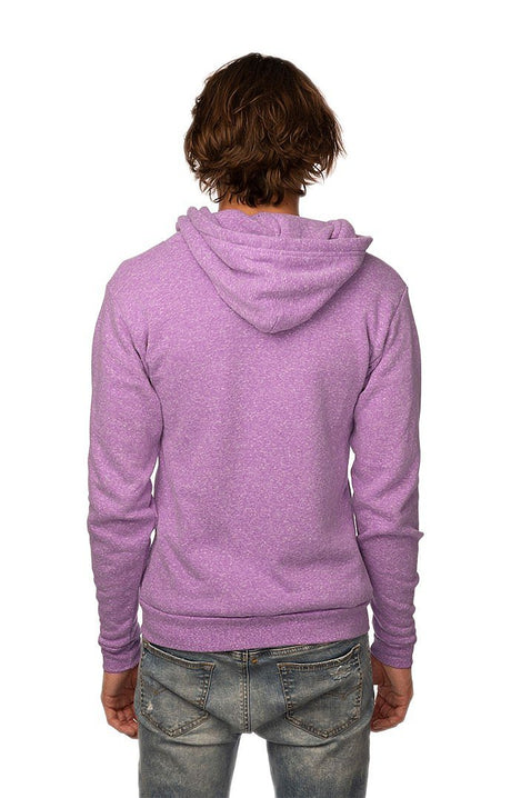 Royal Apparel 37050 Unisex eco Triblend Fleece Full Zip Hoodie - Eco Tri Purple