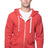 Royal Apparel 37050 Unisex eco Triblend Fleece Full Zip Hoodie - Eco Tri True Red
