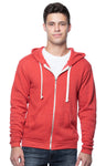 Royal Apparel 37050 Unisex eco Triblend Fleece Full Zip Hoodie - Eco Tri True Red