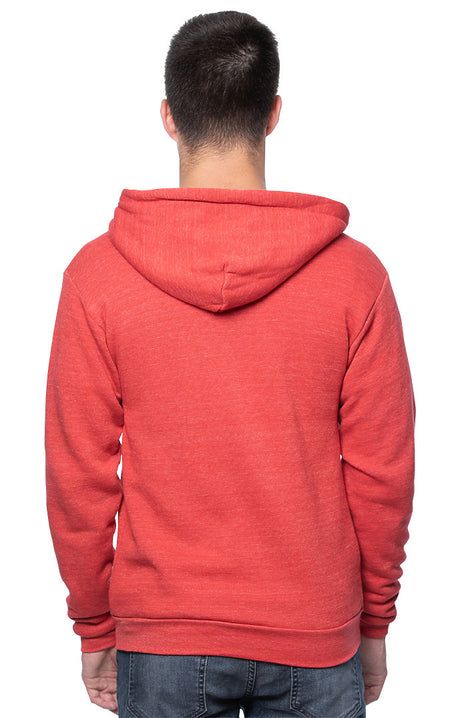 Royal Apparel 37050 Unisex eco Triblend Fleece Full Zip Hoodie - Eco Tri True Red