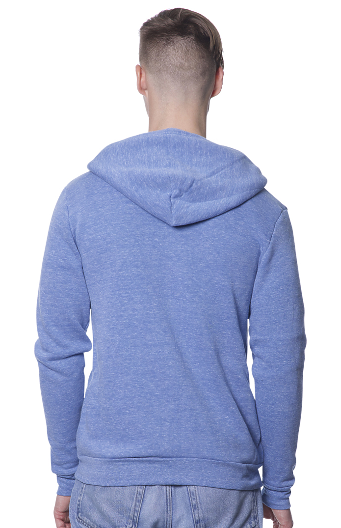 Royal Apparel 37050 Unisex eco Triblend Fleece Full Zip Hoodie - Eco Tri Royal