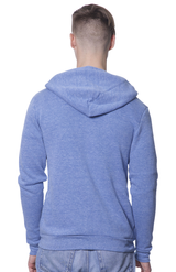 Royal Apparel 37050 Unisex eco Triblend Fleece Full Zip Hoodie - Eco Tri Royal