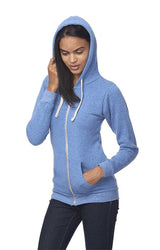 Royal Apparel 37050 Unisex eco Triblend Fleece Full Zip Hoodie - Eco Tri Royal