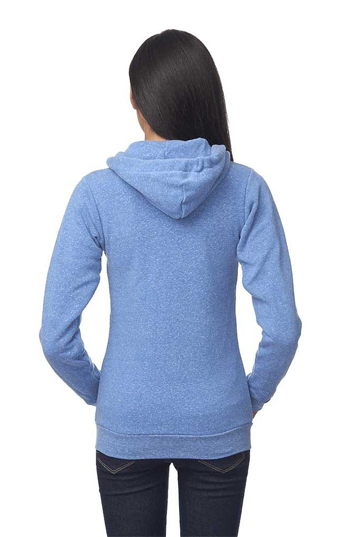 Royal Apparel 37050 Unisex eco Triblend Fleece Full Zip Hoodie - Eco Tri Royal