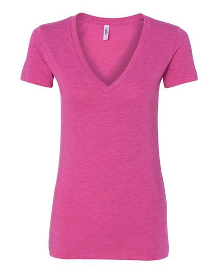 BELLA + CANVAS Women’s Triblend Deep V-Neck Tee - BELLA + CANVAS 8435 BELLA + CANVAS Berry Triblend S