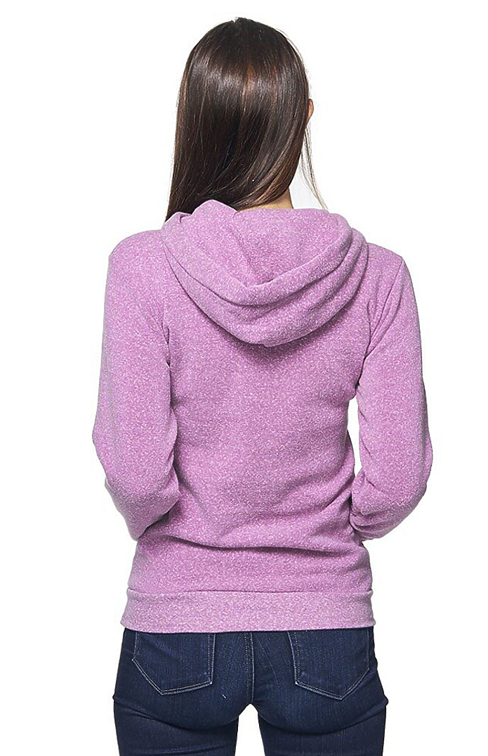 Royal Apparel 37055 Unisex eco Triblend Fleece Pullover Hoodie - Eco Tri Purple
