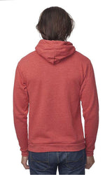 Royal Apparel 37055 Unisex eco Triblend Fleece Pullover Hoodie - Eco Tri True Red