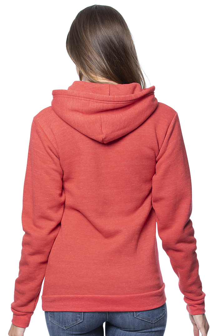 Royal Apparel 37055 Unisex eco Triblend Fleece Pullover Hoodie - Eco Tri True Red