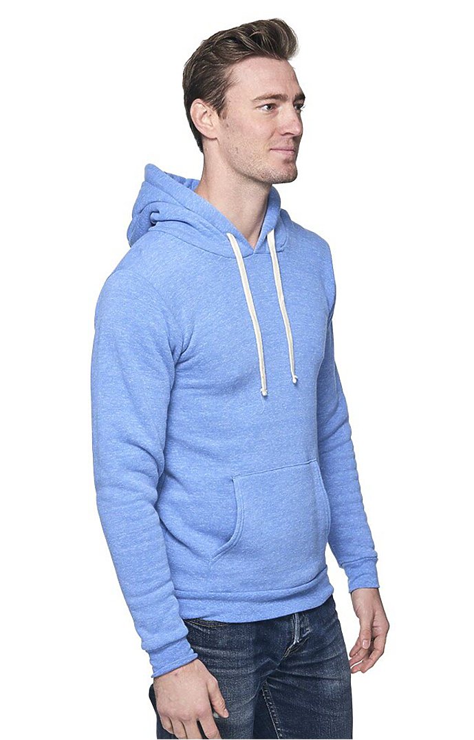 Royal Apparel 37055 Unisex eco Triblend Fleece Pullover Hoodie - Eco Tri Royal
