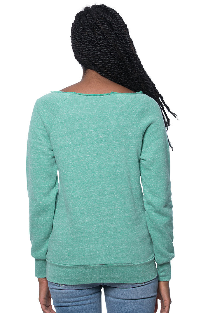 Royal Apparel 37120 Women's eco Triblend Fleece Raglan w/Pouch Pocket - Eco Tri Kelly