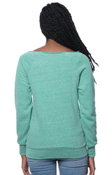 Royal Apparel 37120 Women's eco Triblend Fleece Raglan w/Pouch Pocket - Eco Tri Kelly