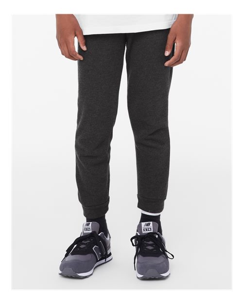 BELLA + CANVAS Youth Jogger Sweatpants - BELLA + CANVAS 3727Y BELLA + CANVAS Dark Grey Heather S