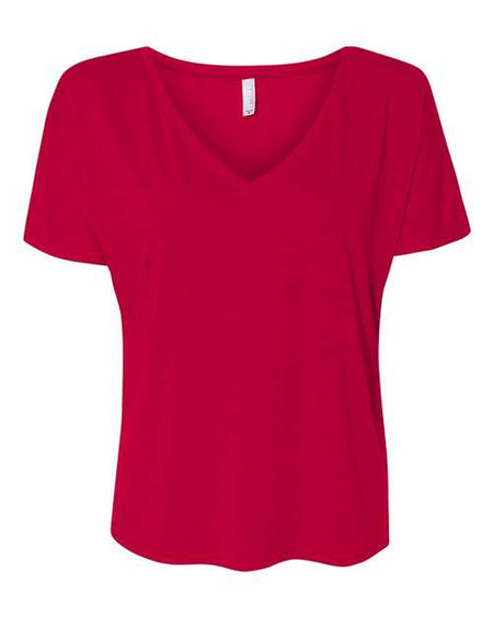 BELLA + CANVAS Women’s Slouchy V-Neck Tee - BELLA + CANVAS 8815 BELLA + CANVAS Red S