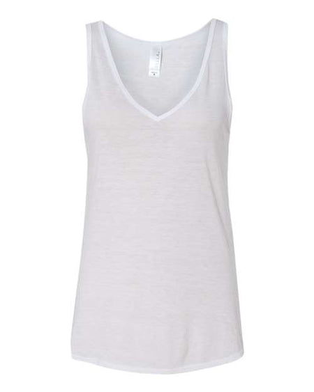 BELLA + CANVAS Women's Flowy V-Neck Tank - BELLA + CANVAS 8805 BELLA + CANVAS White S