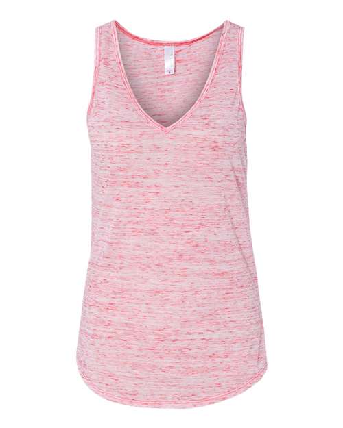 BELLA + CANVAS Women's Flowy V-Neck Tank - BELLA + CANVAS 8805 BELLA + CANVAS Red Marble M