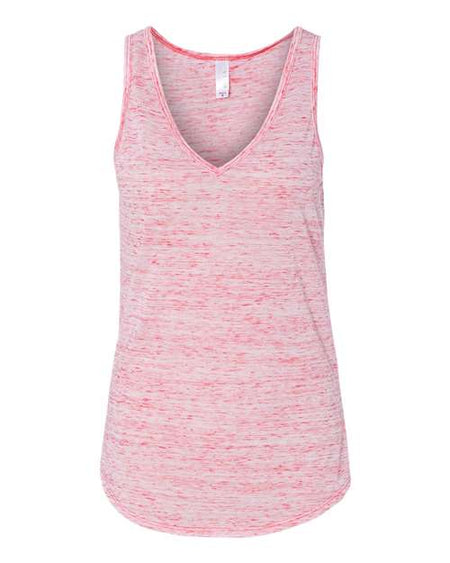 BELLA + CANVAS Women's Flowy V-Neck Tank - BELLA + CANVAS 8805 BELLA + CANVAS Red Marble M