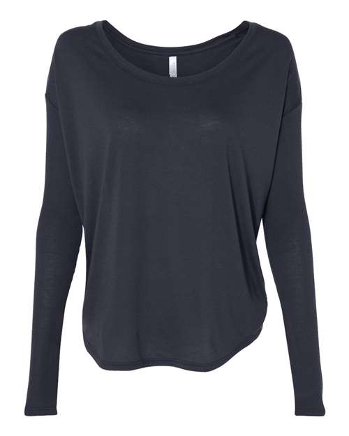 BELLA + CANVAS Women’s Flowy 2x1 Ribbed Long Sleeve Tee - BELLA + CANVAS 8852