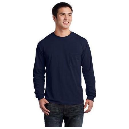 Joe's USA Men's Ultra Cotton 100% Cotton Long Sleeve T-Shirt with Pocket Joe's USA