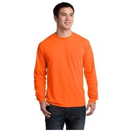 Joe's USA Men's Ultra Cotton 100% Cotton Long Sleeve T-Shirt with Pocket Joe's USA