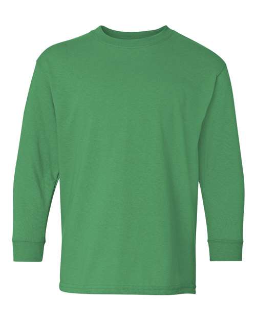 Gildan Heavy Cotton™ Youth Long Sleeve T-Shirt - Gildan 5400B Gildan Irish Green XS