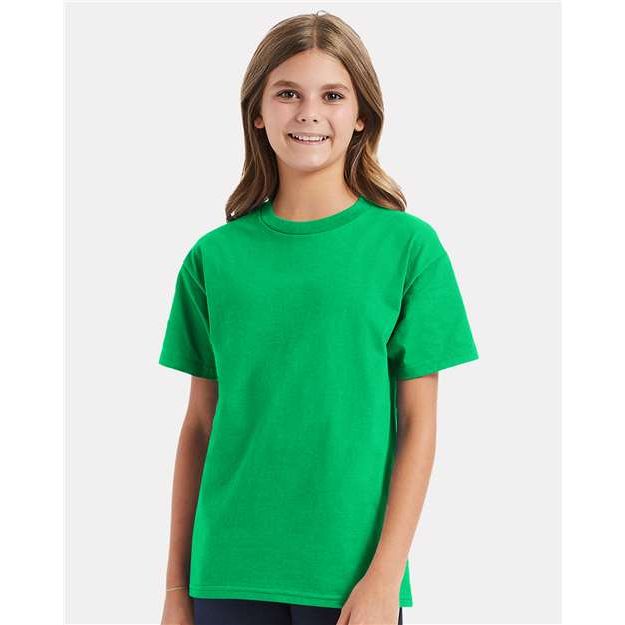 Hanes Authentic Youth T-Shirt - Kelly Green - Hanes 5450 Hanes Kelly Green XS