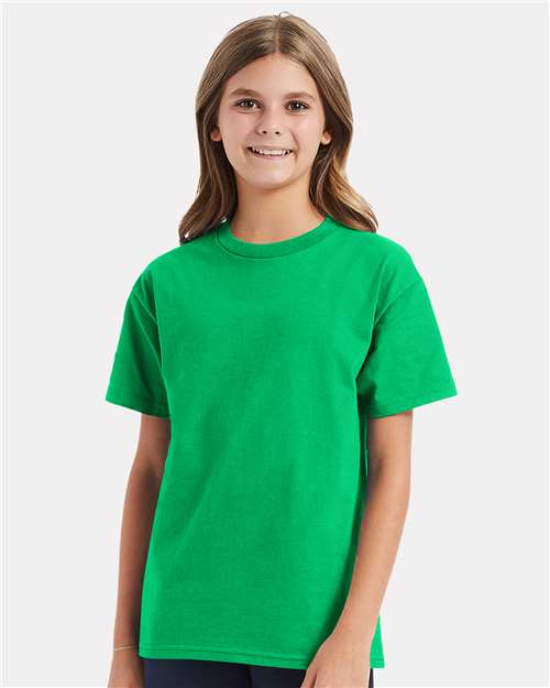 Hanes Authentic Youth T-Shirt - Kelly Green - Hanes 5450 Hanes Kelly Green XS