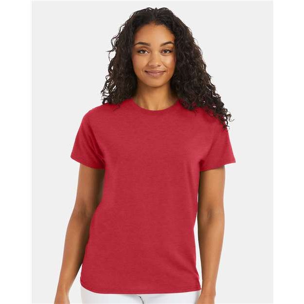 Hanes Ecosmart™ T-Shirt - Heather Red - Hanes 5170 Hanes Heather Red S