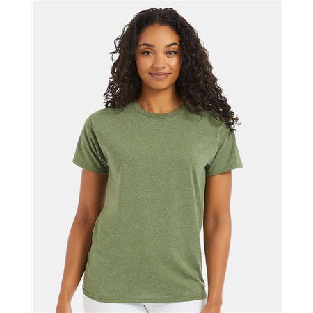 Hanes Ecosmart™ T-Shirt - Heather Green - Hanes 5170 Hanes Heather Green S