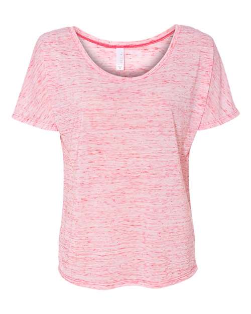 BELLA + CANVAS Women’s Slouchy Tee - BELLA + CANVAS 8816 BELLA + CANVAS Red Marble S