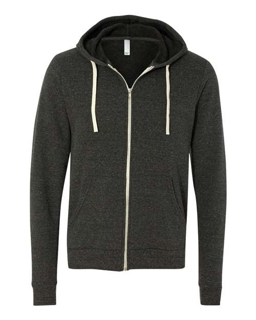 BELLA + CANVAS Triblend Sponge Fleece Full-Zip Hoodie - BELLA + CANVAS 3909 BELLA + CANVAS Charcoal Black Triblend XS