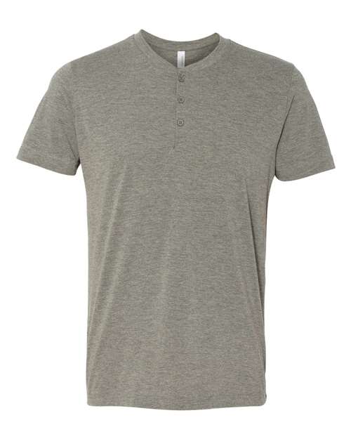 BELLA + CANVAS Short Sleeve Henley - BELLA + CANVAS 3125 BELLA + CANVAS Grey Triblend S