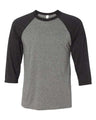 Bella + Canvas 3200 Unisex Three-Quarter Sleeve Baseball Tee