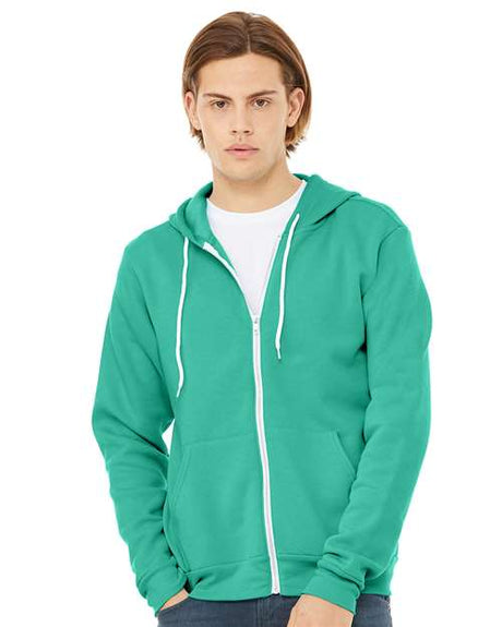 Bella + Canvas 3739 Unisex Sponge Fleece Full-Zip Hoodie Sweatshirt