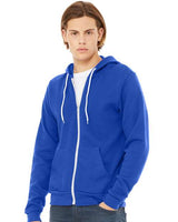 Bella + Canvas 3739 Unisex Sponge Fleece Full-Zip Hoodie Sweatshirt