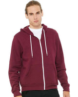 Bella + Canvas 3739 Unisex Sponge Fleece Full-Zip Hoodie Sweatshirt