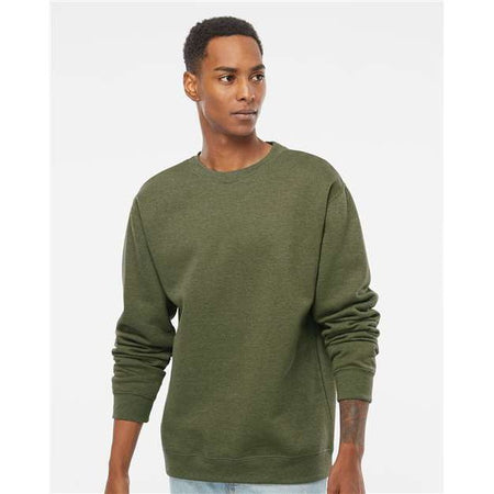 Independent Trading Co. Midweight Crewneck Sweatshirt - Army Heather - Independent Trading Co. SS3000 Independent Trading Co.