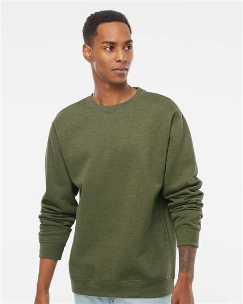 Independent Trading Co. Midweight Crewneck Sweatshirt - Army Heather - Independent Trading Co. SS3000 Independent Trading Co.