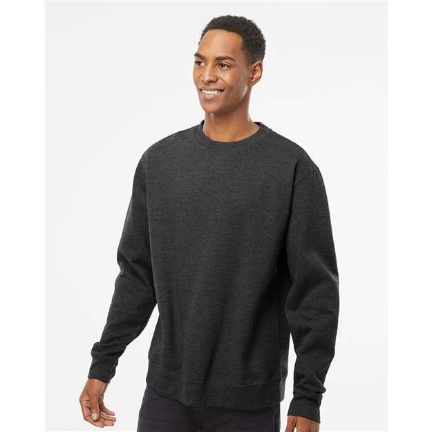 Independent Trading Co. Midweight Crewneck Sweatshirt - Charcoal Heather - Independent Trading Co. SS3000 Independent Trading Co. Charcoal Heather XS