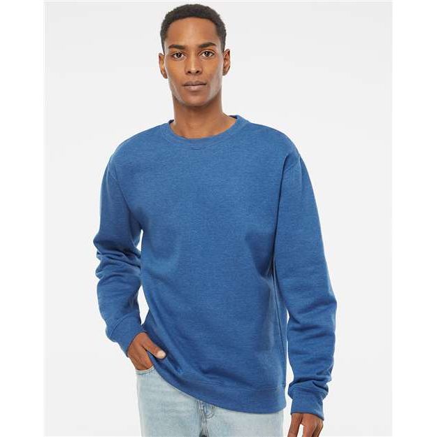 Independent Trading Co. Midweight Crewneck Sweatshirt - Royal Heather - Independent Trading Co. SS3000 Independent Trading Co. Royal Heather XS