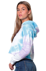 Royal Apparel 3818SWR Swirl Tie Dye Crop Hoodie - Wonderland