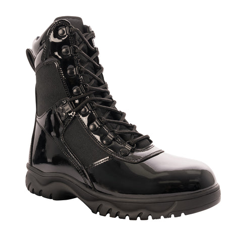 Rothco Forced Entry High-Gloss Tactical Boot with Side Zipper - 8 Inch Black 6