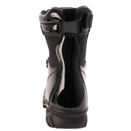 Rothco Forced Entry High-Gloss Tactical Boot with Side Zipper - 8 Inch Black 9.5