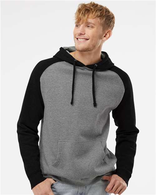 Independent Trading Co. Unisex Raglan Hooded Sweatshirt - Independent Trading Co. IND40RP