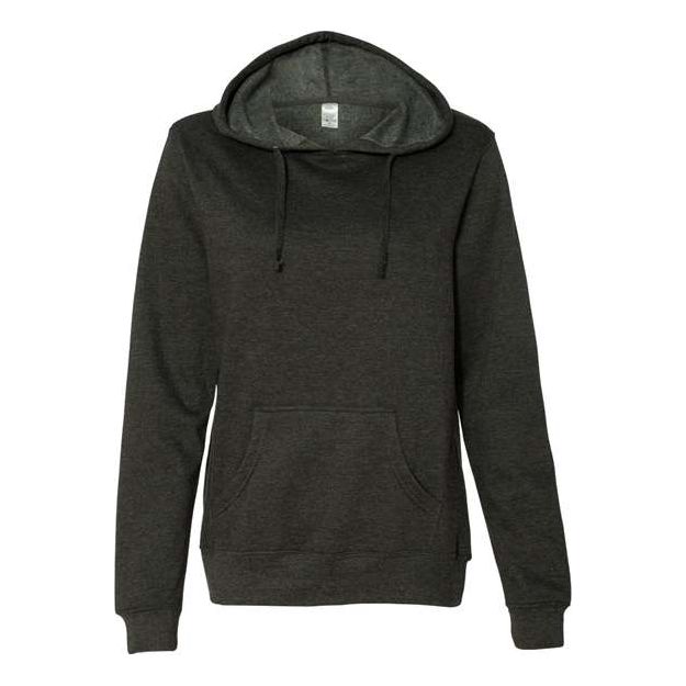 Independent Trading Co. Juniors’ Heavenly Fleece Lightweight Hooded Sweatshirt - Independent Trading Co. SS650 Independent Trading Co. Charcoal Heather S